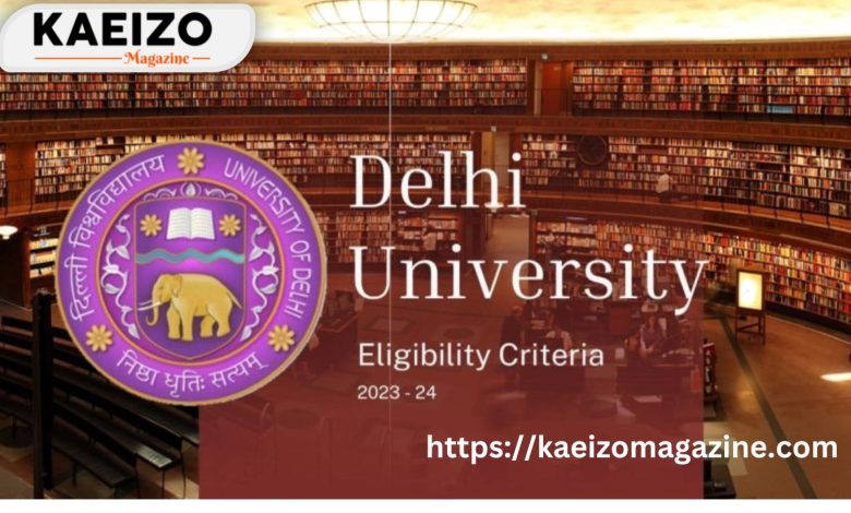 Delhi University Eligibility Criteria