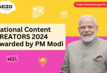 National content creators 2024 awarded by  Modi.