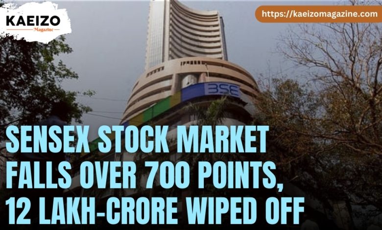 Sensex Stock market crash 12lakh crore wiped off