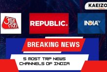 5 Most TRP News channels of india