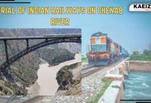 Trial of Indian Railways on Chenab river