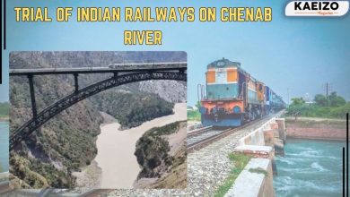 Trial of Indian Railways on Chenab river