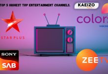 Top 5 highest TRP entertainment channels.